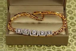 Браслет Xuping Jewelry Старт з родієм 17 см 8 мм золотистий