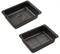 Кухонна мийка Kroner KRP Schwarze - SET7546ARTHM PVD (3.0/0.8 мм) (CV033375) - мініатюра 13