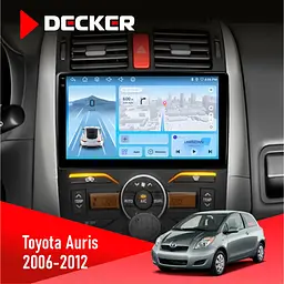 Штатна магнітола Toyota Auris 2006-2012 Decker D9-010 6x128, DSP, 4G, 2K Decker (НФ-00004815)