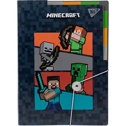 Папка Yes Minecraft, A4, на резинці, з роздільниками (492112)