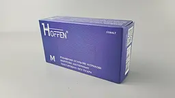 Рукавички одноразові нітрилові кобальтові HOFFEN, розмір M, 100 шт, неопудрені, для огляду, клінінгу та сервісу