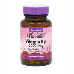 Вітаміни та мінерали Earth Sweet Chewables Vitamin В12 2000 mcg, 90 жувальних таблеток Bluebonnet Nutrition fit0017541