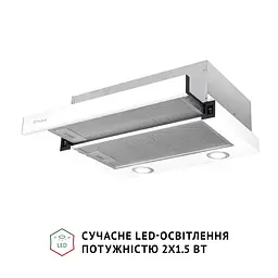 Витяжка телескопічна PERFELLI TL 502 WH LED - мініатюра 4