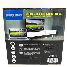 Кабель 4K HDMI to HDMI HDTV 4K x 2K шнур із підтримкою Ethernet Ultra HD 4K 3м чорний - мініатюра 5