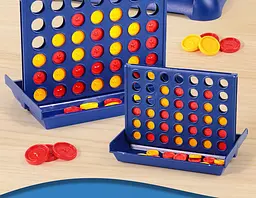 Настільна гра 4 в ряд Connect Four дитяча логічна гра для двох стратегічна гра хрестики нулики вертикальна - мініатюра 4