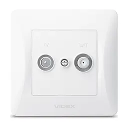 ТВ розетка Videx BINERA TV + SAT кінцева біла (VF-BNSK2TVS) - мініатюра 2