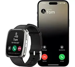Смарт-годинник Amazfit Active 2S Premium (Active 2 Square) Чорний шкіряний ремінець (W2440GL3N) - мініатюра 2