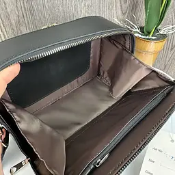 Сумка жіноча через плече крос-боді маленька стильна Чорна із золотим 1293ЧГ - мініатюра 8