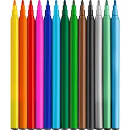 Фломастери Faber-Castell Динозавр 10 кольорів + 3 металика + наклейки у картонній коробці (32962) - мініатюра 3