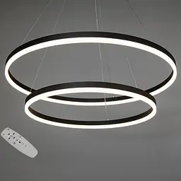 Підвісна Led люстра кільця D8174-800+600BK