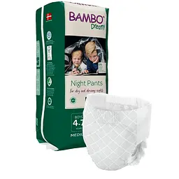 Нічні ЕКО підгузки -трусики для хлопчиків Bambo Dreamy Night Pants (15-35 кг) 4-7 років.