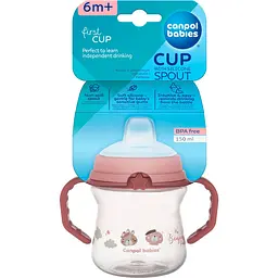 Кружка тренувальна Canpol babies First Cup Bonjour Paris 150 мл рожевий - мініатюра 2