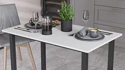 Стіл універсальний Knap Ferrum-decor 750x1200x600 Чорний метал ДСП Білий 16 мм (FRD-106346) - мініатюра 3