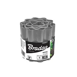 Бордюр хвилястий газонний Bradas 9 м х 10 см сірий OBFGY 0910