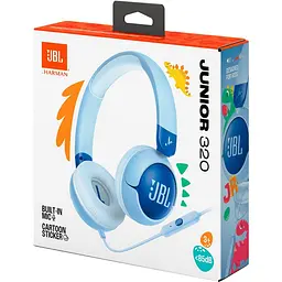 Дитячі накладні навушники JBL Junior 320 Blue (JBLJR320BLU) - мініатюра 8