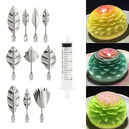 Кондитерський шприц 20 мл для декорування 3D желе з 10 насадками, Kitchen Master 85314 - мініатюра 2