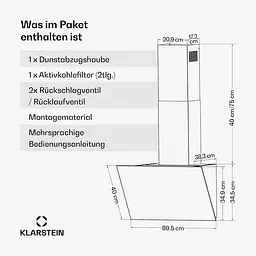 Витяжка Klarstein FlashLine 90 (10046377) - мініатюра 7