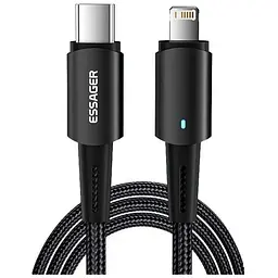 Дата кабель USB-C to Lightning 2.0m 20W black Essager (EXCTL-CGA01)