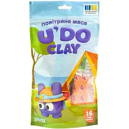 Набір для творчості Strateg "Повітряна маса U'DO Clay" 30879, 16 штук