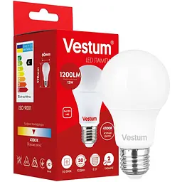 Світлодіодна лампа Vestum A60 12W 4100K 220V E27 1-VS-1103