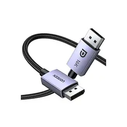 Кабель мультимедійний DisplayPort M to DisplayPort M 1.0m v2.1 16K DP118 black Ugreen (15383) - мініатюра 3