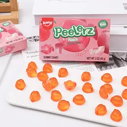 Жувальні цукерки Amos Peelerz Gummy Peach 85г - мініатюра 3