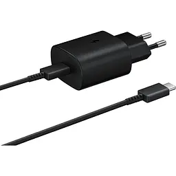 Зарядний комплект Samsung EP-TA800B USB Type-C PD 3.0 PPS Max 25W S20 A53 A73 A33 A13 Black