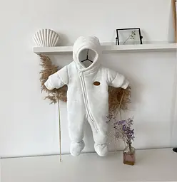 Демісезонний комбінезон для новонароджених "Marshmelloy" зріст 80 см Kid's Fantasy Молочний - мініатюра 5