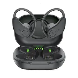 Бездротові Bluetooth навушники Bluedio S6 V2 із зарядним чохлом чорні