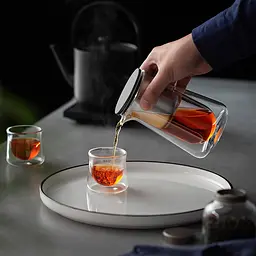 Чайник для заварювання TeaPot D-50 Press type 600ml Transparent Epik kuh0017483 - мініатюра 7
