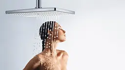 Верхній душ Hansgrohe Rainmaker Select 460 1jet з тримачем до стелі White/Chrome 24002400, Хром - мініатюра 6