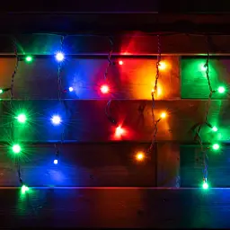 Гірлянда YES! Fun штора LED вулична 80 ламп, IP65, багатобарвна (801168) - мініатюра 1