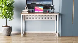 Комп'ютерний стіл Ferrum-decor Майк 75x120x60 білий ДСП Дуб Сонома Труфель 16мм (FRD-101309) - мініатюра 2