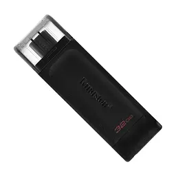 USB флеш-накопичувач Kingston DataTraveler 70 128GB USB-C 3.2 Gen 1 Black (DT70/128GB) [66935]