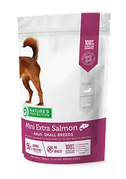 Сухий корм для дорослих собак малих порід з лососем Nature's Protection Mini Extra Salmon Adult Small, 500г