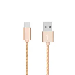 Кабель мікро USB Hoco X2 Knitted MicroUSB Gold 1 м