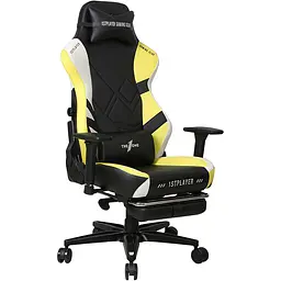 Геймерське крісло 1stPlayer Duke Black/White/Yellow [121647] - мініатюра 3