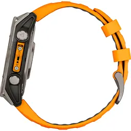 Смарт-годинник Garmin Fenix 8 AMOLED Sapphire 47mm Titanium with Spark Orange/Graphite Silicone Band (010-02904-10) [115077] - мініатюра 4