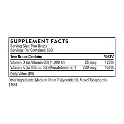 Вітамінний комплекс Vitamin D+K2 - 1 oz - мініатюра 2
