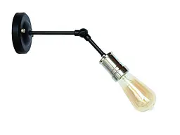Бра настінне Levistella 752WH2001-1, E27, 60W, хром, чорний метал, сучасний стиль для дому