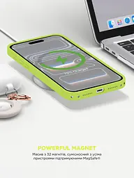 Силиконовый чехол с MagSafe для Apple iPhone 17 Pro Max, ICON2 MagCase, желтый, противоударный, панель с мягкой подкладкой, защита всего корпуса, поддержка беспроводной зарядки, совместим с защитными стеклами и пленками, ArmorStandart (ARM88994) - мініатюра 8