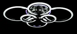 Люстра світлодіодна Splendid Ray LK236/6+A LED, 240Вт, чорнобіла, сучасний стиль, з пультом, димер, 80/60 см - мініатюра 2