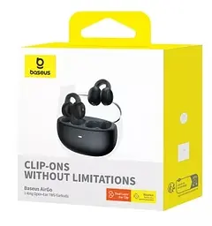 Бездротові навушники Baseus AirGo 1 Ring Open-Ear TWS Earbuds, IPX7, BT5.3, 40mAh, 400mAh, 6h, Black A00069201111-00 - мініатюра 6