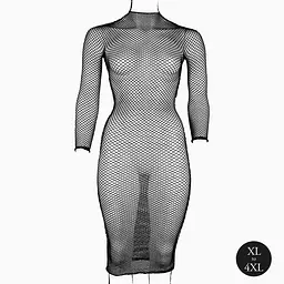 Платье с длинными рукавами Le Désir, Plus Size (черный) - мініатюра 4