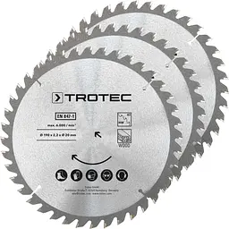 Диск пиляльний Trotec 190х20х2,2 HW40 Wood (3 шт) (6215001331) - мініатюра 1
