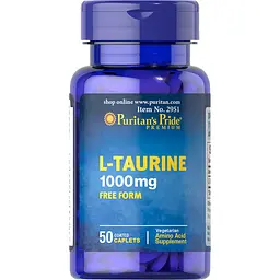 Амінокислота Puritan's Pride L-Taurine 1000 mg, 50 капсул