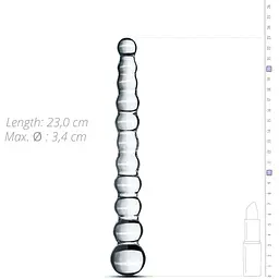 Скляний дилдо у вигляді намистин Gildo Glass Dildo No. 20 - мініатюра 4