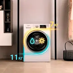 Прально-сушильна машина Whirlpool фронтальна 11(7) кг 1600 A 60 см дисплей пара інвертор білий - мініатюра 8