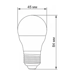 Лампочка Videx G45e 3.5W E27 4100K 220V (VL-G45e-35274) - мініатюра 3