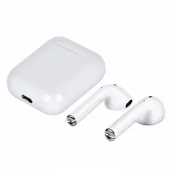 Бездротові навушники TWS i12 з боксом для заряджання White (au044) - мініатюра 4